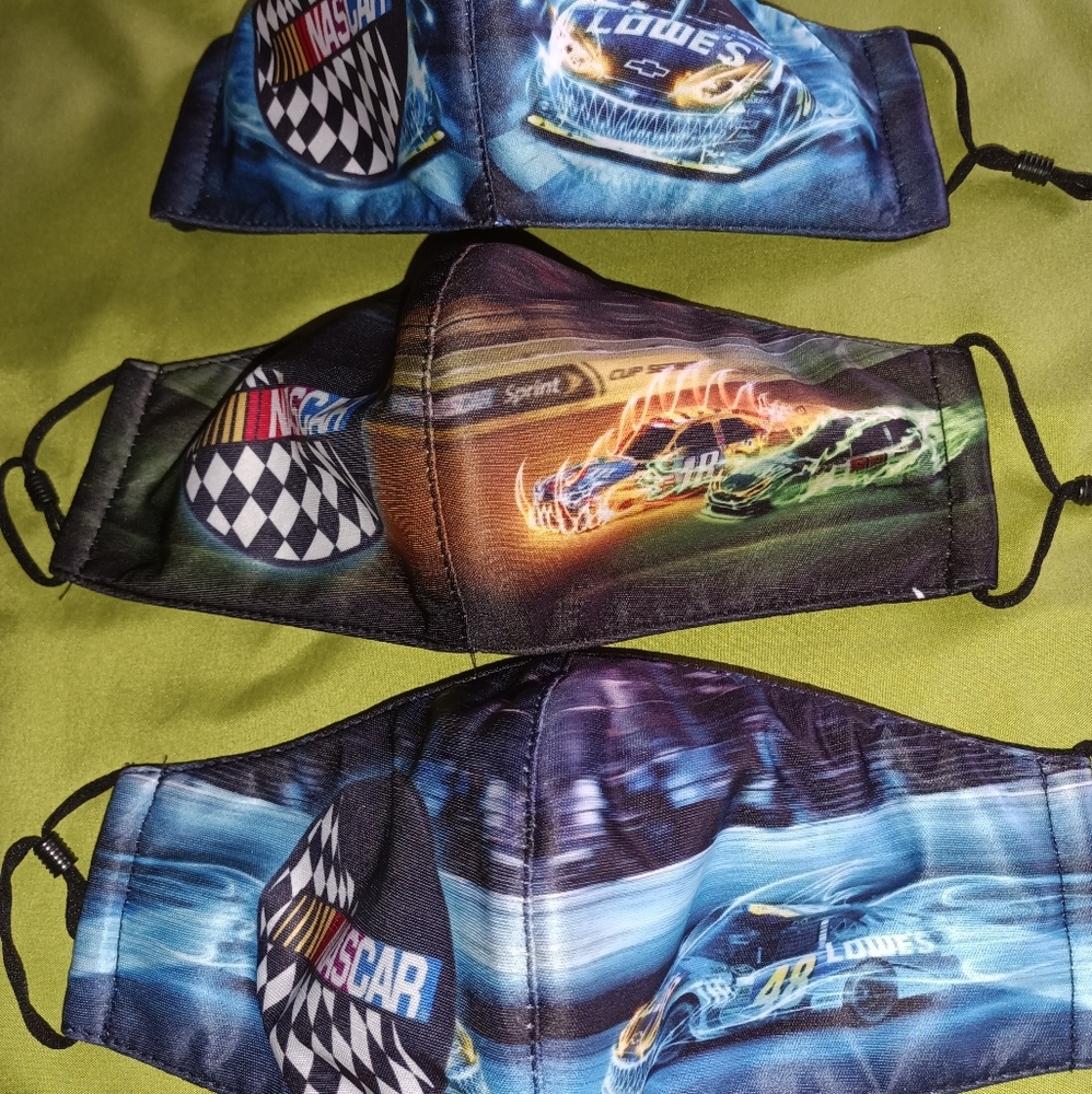 NEW Set of 3 NASCAR facemask